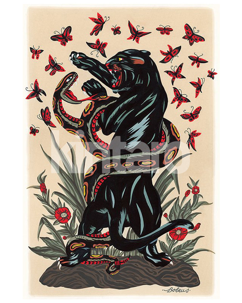 Bataille du serpent panthère