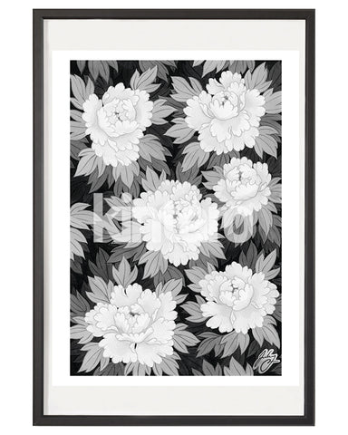 Black and White Flowers